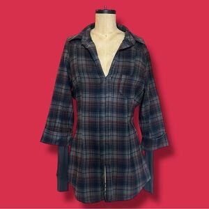 SPLENDID Plaid Thermal Top Alt-Style Grunge Flannel Retro Indie Alternative Warm